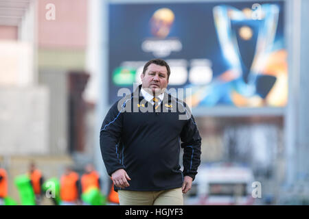 Parma, Italien. 22. Januar 2017. London Wasps Cheftrainer Dai Young im Warm-up, bereitet das Spiel gegen Zebre in EPCR Champions Cup © Massimiliano Carnabuci/Alamy Nachrichten Stockfoto