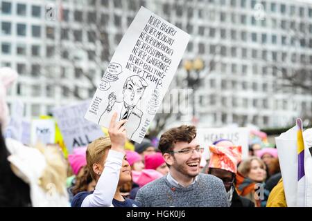 Washington, DC, USA. 21. Januar 2017. Teilnahme für Frauen Marsch auf Washington 2017, Washington, DC 21. Januar 2017. Bildnachweis: Sara Cozolino/Everett Collection/Alamy Live-Nachrichten Stockfoto