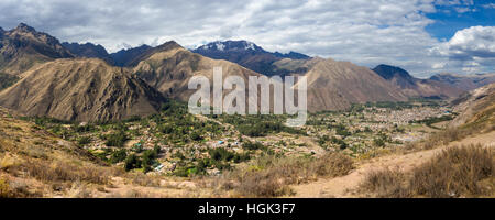 Blick über das Heilige oder Urubamba-Tal, Peru Stockfoto