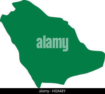 Saudi Arabien Karte Stockfoto