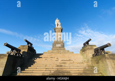 Der Admiral Lord Collingwood-Denkmal bei Tynemouth, North Tyneside, England, UK Stockfoto