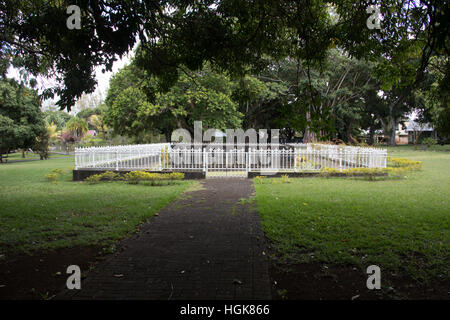 Samadhi, Funerary Denkmal von Sir Seewoosagur Ramgoolam, SSR Botanic Garden Pamplemousses, Mauritius Stockfoto