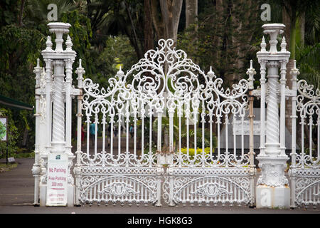 Historisches Eingangstor, Sir Seewoosagur Ramgoolam Botanic Garden Pamplemousses, Mauritius Stockfoto