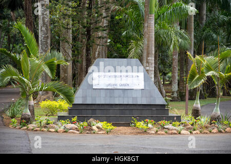 Sir Seewoosagur Ramgoolam Botanic Garden Pamplemousses, Mauritius Stockfoto