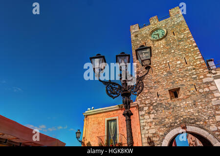 Stadttor in Taormina, Sizilien Stockfoto