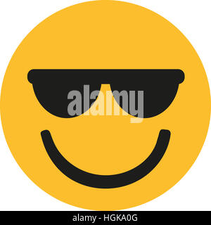Cool Smiley mit Sonnenbrille Stockfoto