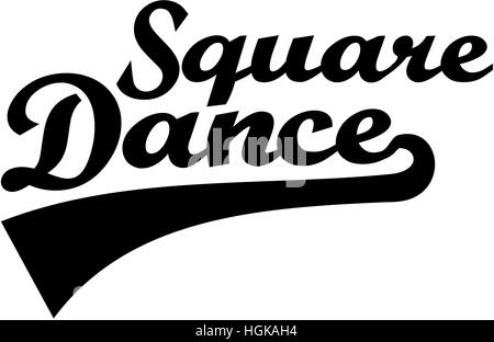 Square Dance Retro-Wort Stockfoto