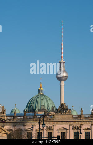 Die Kuppel des Berliner Dom und der Fernsehturm Stockfoto