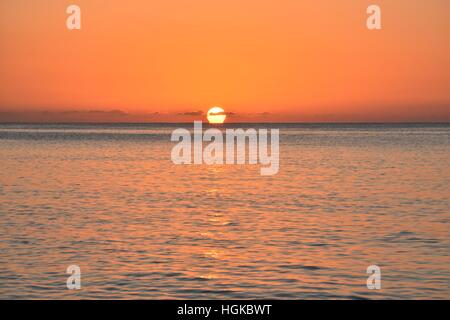 Karibischer Sonnenuntergang Stockfoto