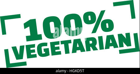 100 % vegetarische Stempel Stockfoto