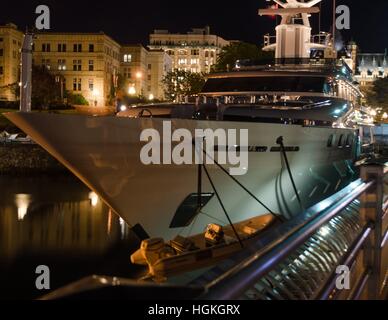 Eine Bootsanlegestelle am in den inner Harbour in Victoria, BC, Kanada. Stockfoto