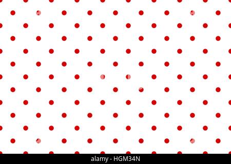 Klassische Polka Dot nahtlose Muster für Textilien, Papier drucken. Vektor-Illustration rot weiß Stock Vektor