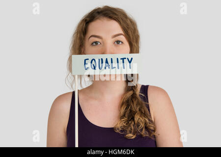 Der Geschlechter Emotion Fairness zivilen Gelegenheit Konzept Stockfoto