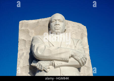 Medium Nahaufnahme von Martin Luther King, Jr., Memorial in Washington DC. Stockfoto