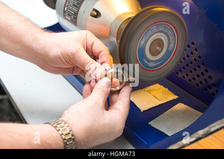 Ein Stück Zeit Polieren Stockfoto