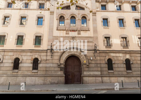 Spanien, Barcelona. 10. Januar 2017. Der Generalitat von Katalonien und dem Stadtrat von Barcelona Einigung eine für die endgültige Schließung des Gefängnisses "Modelo".  Das Gefängnis "Modell" wurde 1904 eingeweiht und ist Dekan der katalanischen Gefängnisse, ein Symbol und ein Zeugnis der Geschichte der autonomen Gemeinschaft geworden. Bildnachweis: Charlie Perez/Alamy Live-Nachrichten Stockfoto