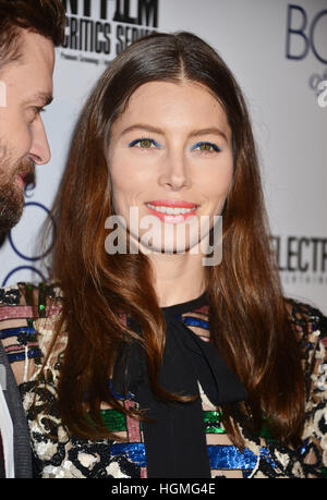 Los Angeles, USA. 10. Januar 2017. Justin Timberlake, Jessica Biel 061 Ankunft in The Book of Love premiere im Grove Theatre in Los Angeles. 10. Januar 2017. © Gamma-USA/Alamy Live-Nachrichten Stockfoto