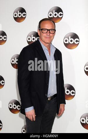 Pasadena, CA. 10. Januar 2017. Clark Gregg im Ankunftsbereich für TCA Winter Presse Tour 2016: Disney/ABC Party, The Langham Huntington, Pasadena, CA 10. Januar 2017. © Priscilla Grant/Everett Collection/Alamy Live-Nachrichten Stockfoto