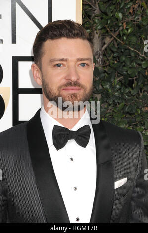 Los Angeles, Kalifornien, USA. 8. Januar 2017. 8. Januar 2017 - Los Angeles-Kalifornien-USA - Sänger/Schauspieler JUSTIN TIMBERLAKE in der 74. Golden Globe Awards - Ankünfte im Beverly Hilton Hotel in Los Angeles CA statt © Paul Fenton/ZUMA Draht/Alamy Live News Stockfoto