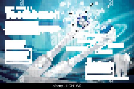 elektrische Schallzahnbürste n. Chr., enthält dieses Produkt fünf Modi verwendet werden Stock Vektor