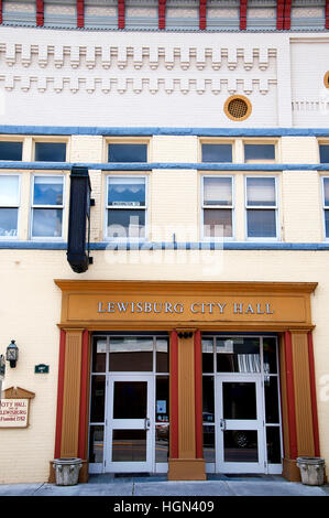 Rathaus in attraktiven Lewisburg in West Virginia, USA Stockfoto