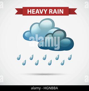 Wetter-Icon für Starkregen illustration Stock Vektor