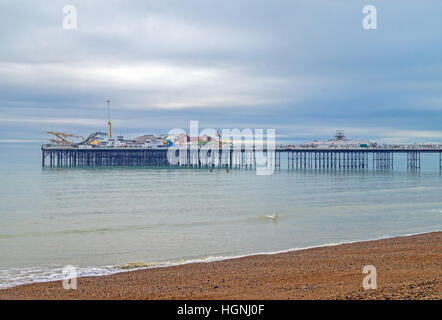 Brighton Pier an einem Wintertag Stockfoto