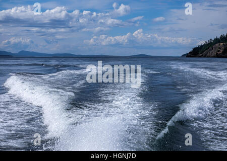 Die Haro Meerenge trennt Vancouver Island in Kanada von den San Juan Inseln in Washington, USA. Stockfoto