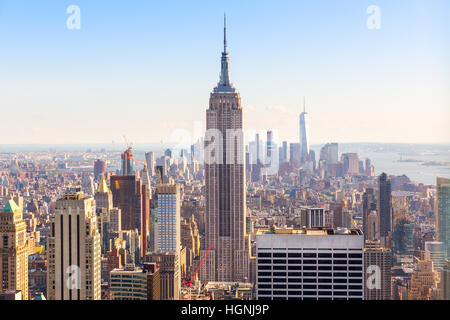 Manhattan downtown, Empire State Building closeup Stockfoto