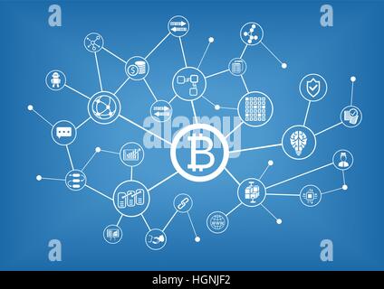 Bitcoin-Vektor-Illustration-Hintergrund Stock Vektor