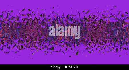 Violette Mosaikmuster als abstrakten Hintergrund. Digital generiert. Stockfoto