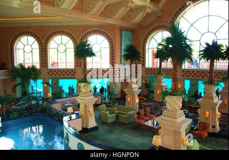 Innere des Atlantis Hotel Bahamas Stockfoto