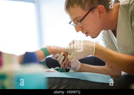 PÄDIATRISCHE NOTFALLSTATION Stockfoto