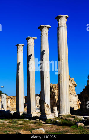 Antike römische Ruinen bei Salamis, Famagusta, Nordzypern. Stockfoto