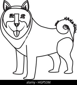 niedlichen Hund Symbol auf weißem Hintergrund. Vektor-illustration Stock Vektor