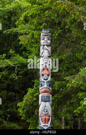 Totem der alten Inuit in Alaska Stockfoto