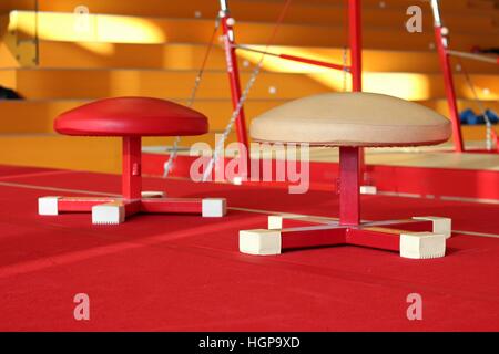 Turngeräten aus einem Turnverein auf den Färöer Inseln Stockfoto