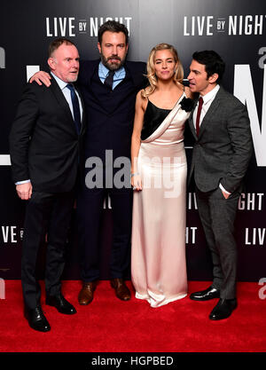 Robert Glenister, Ben Affleck, Sienna Miller und Chris Messina besucht, die Leben von Nacht-Premiere am BFI Southbank, London. Stockfoto