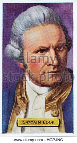 Kapitän James Cook 1728-1779 war ein britischer Explorer und Kapitän in der Royal Navy, für das Entdecken Australien und Neuseeland bekannt Stockfoto