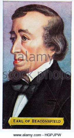 Portrait von Benjamin Disraeli 1804 - 1881, Earl of Beaconsfield und der ehemalige britische Premierminister Stockfoto