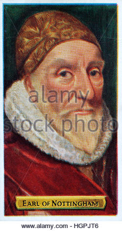 1. Earl of Nottingham, Charles Howard 1536 - 1624, englischer Staatsmann Stockfoto