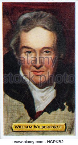 William Wilberforce, englischer Politiker und Führer der Bewegung des Sklavenhandels 1759 - 1833 zu beseitigen Stockfoto