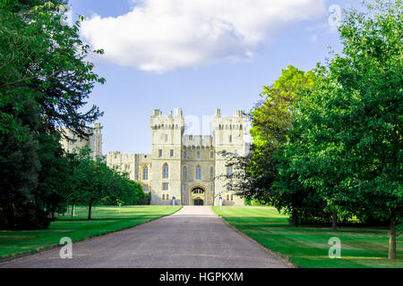 Eingang des Windsor Castle, eine Residenz der königlichen Familie. Stockfoto