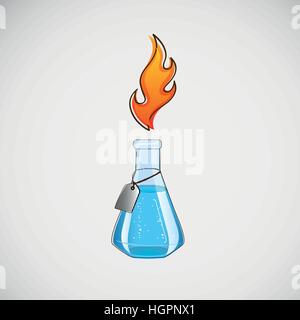 Kolben Lager Labor auf einem hellen Hintergrund Stock Vektor