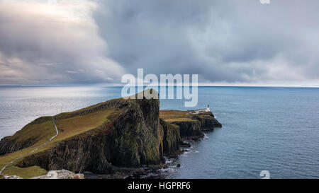 Landschaftlich Point Lighthouse, Isle Of Skye, Schottland, UK Stockfoto