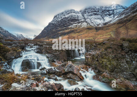 Clachaig Falls, Glencoe, Scotland, UK Stockfoto