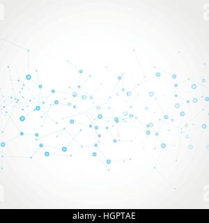 Vektor-Farbe-Netzwerkverbindung und DNA-atom Stock Vektor