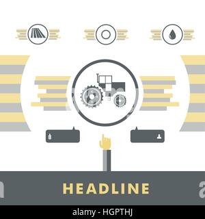 Satz von Vektor-Zeichen in Bezug auf Landwirtschaft Stock Vektor