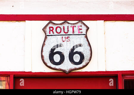 Route 66 Zeichen Stockfoto