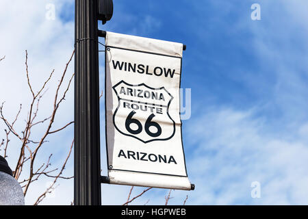 Historische Route 66 Zeichen Stockfoto